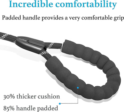 Durable Slip Lead Dog Leash, 1/2" X 6 FT, Black